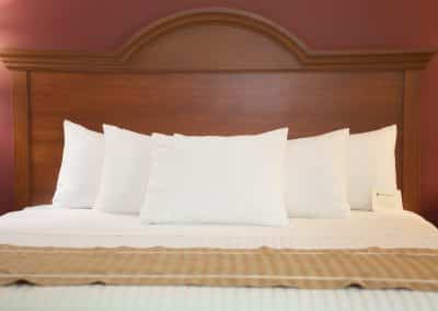 Pillows on bed at Harrington