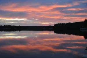 Reflection on a Lake at Sunset in Newaygo County